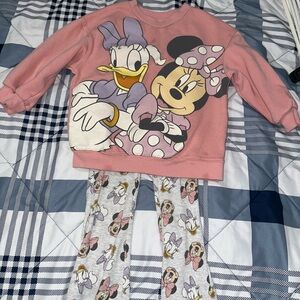 Disney Pink and Gray Set with Minnie and Daisy